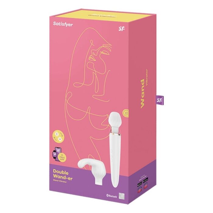 SATISFYER - DOUBLE WANDER APP BLANCO - CandyHot - Foto 5