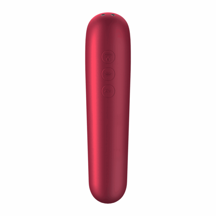 SATISFYER - DUAL LOVE VIBRADOR Y SUCCIONADOR CON AIRE PULSADO ROJO - CandyHot - Foto 3