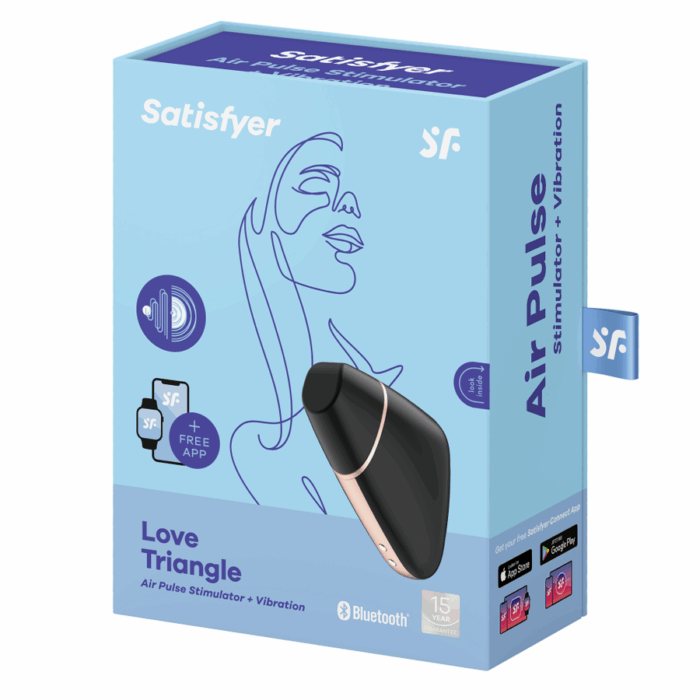 SATISFYER - LOVE TRIANGLE ESTIMULADOR Y VIBRADOR NEGRO - CandyHot - Foto 4