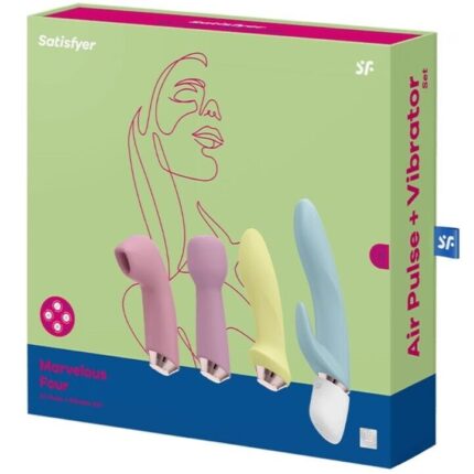 SATISFYER - MARVELOUS FOUR SET VIBRADOR & SUCCIONADOR - CandyHot - Foto 2