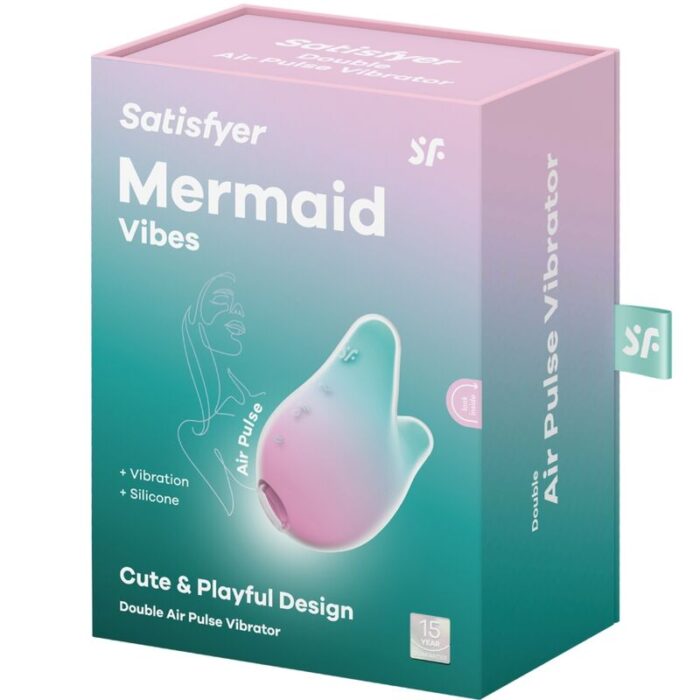 SATISFYER - MERMAID VIBES ESTIMULADOR & VIBRADOR MENTA Y ROSA - CandyHot - Foto 5