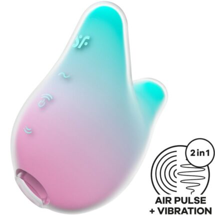 SATISFYER - MERMAID VIBES ESTIMULADOR & VIBRADOR MENTA Y ROSA - CandyHot - Foto 1