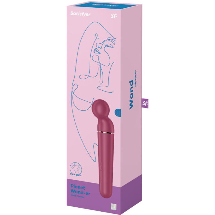 SATISFYER - PLANET WAND-ER MASAJEADOR VIBRADOR BERRY - CandyHot - Foto 6