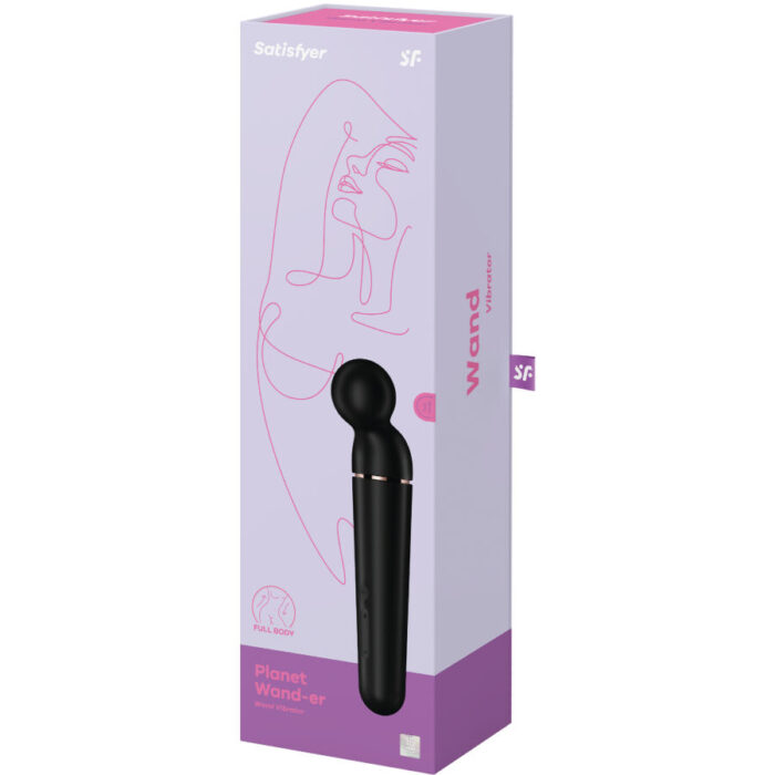 SATISFYER - PLANET WAND-ER MASAJEADOR VIBRADOR NEGRO - CandyHot - Foto 6