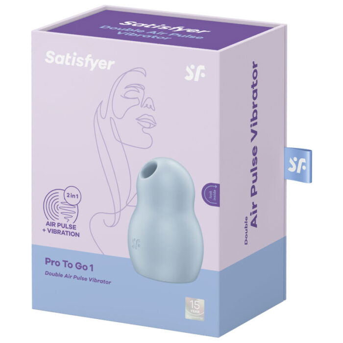 SATISFYER - PRO TO GO 1 ESTIMULADOR Y VIBRADOR DOBLE AZUL - CandyHot - Foto 4