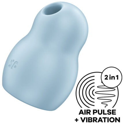 SATISFYER - PRO TO GO 1 ESTIMULADOR Y VIBRADOR DOBLE AZUL - CandyHot - Foto 1