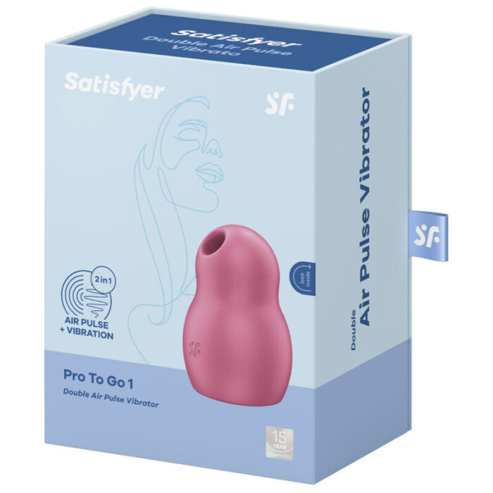 SATISFYER - PRO TO GO 1 ESTIMULADOR Y VIBRADOR DOBLE ROJO - CandyHot - Foto 4