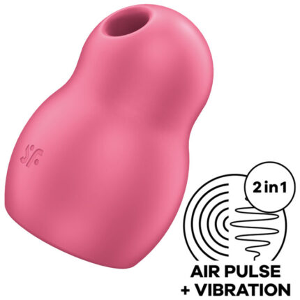 SATISFYER - PRO TO GO 1 ESTIMULADOR Y VIBRADOR DOBLE ROJO - CandyHot - Foto 1