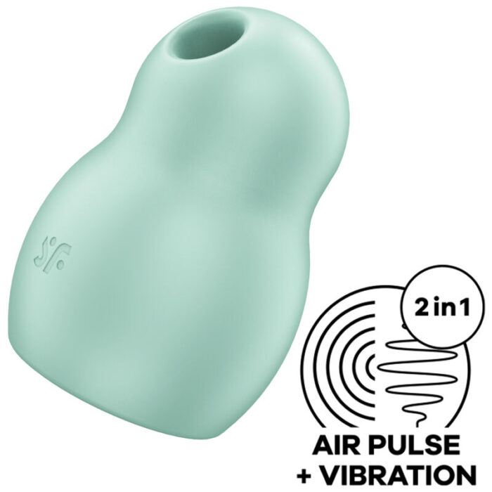 SATISFYER - PRO TO GO 1 ESTIMULADOR Y VIBRADOR DOBLE VERDE - CandyHot - Foto 1