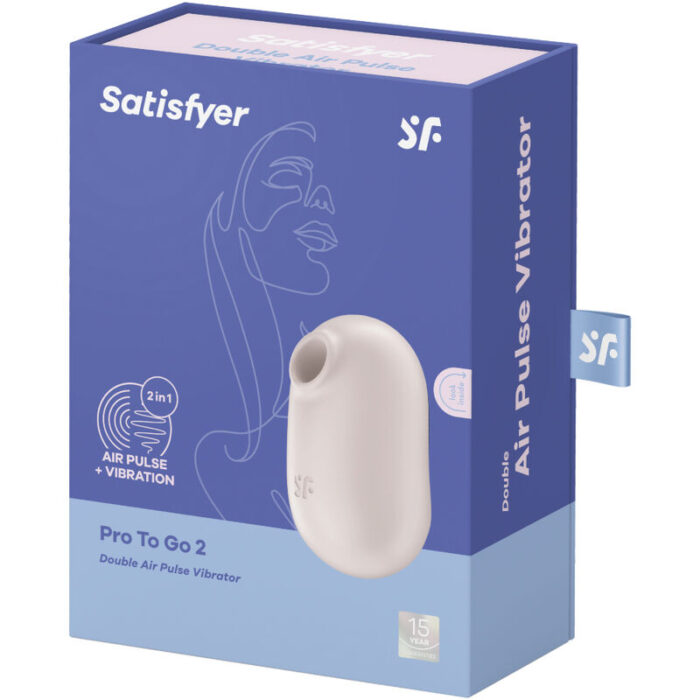 SATISFYER - PRO TO GO 2 ESTIMULADOR Y VIBRADOR DOBLE BEIGE - CandyHot - Foto 5