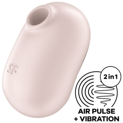SATISFYER - PRO TO GO 2 ESTIMULADOR Y VIBRADOR DOBLE BEIGE - CandyHot - Foto 1