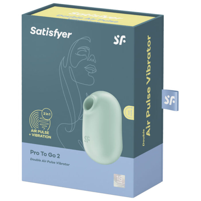 SATISFYER - PRO TO GO 2 ESTIMULADOR Y VIBRADOR DOBLE VERDE - CandyHot - Foto 5