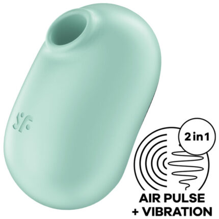 SATISFYER - PRO TO GO 2 ESTIMULADOR Y VIBRADOR DOBLE VERDE - CandyHot - Foto 1