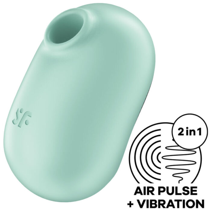 SATISFYER - PRO TO GO 2 ESTIMULADOR Y VIBRADOR DOBLE VERDE - CandyHot - Foto 1