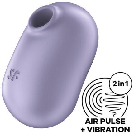 SATISFYER - PRO TO GO 2 ESTIMULADOR Y VIBRADOR DOBLE VIOLETA - CandyHot - Foto 1