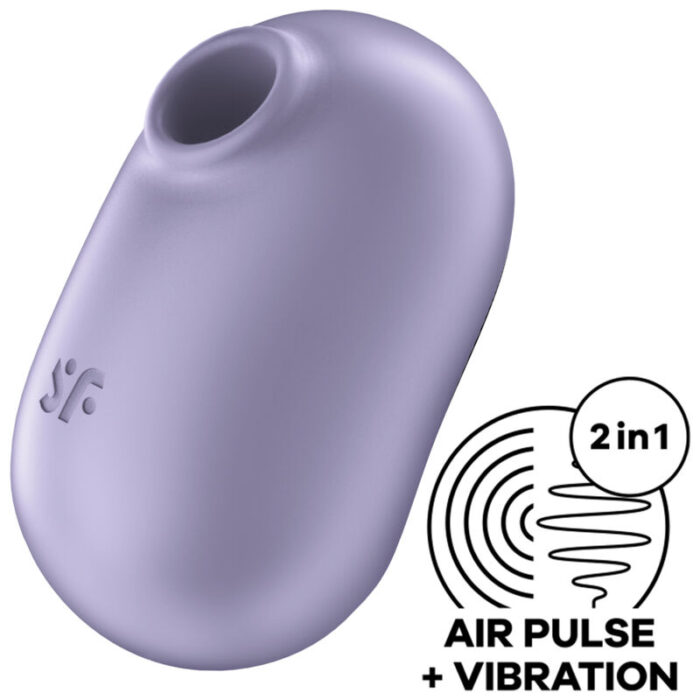 SATISFYER - PRO TO GO 2 ESTIMULADOR Y VIBRADOR DOBLE VIOLETA - CandyHot - Foto 1