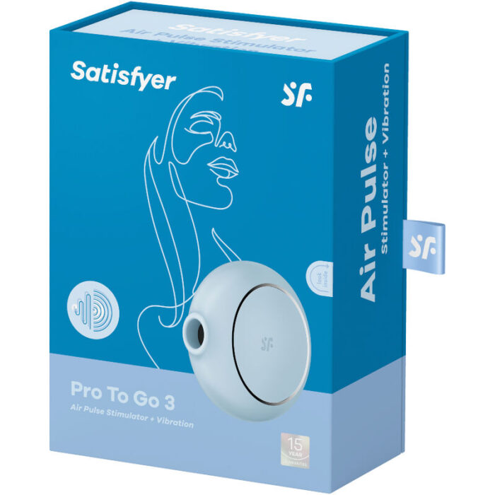 SATISFYER - PRO TO GO 3 ESTIMULADOR Y VIBRADOR DOBLE AZUL - CandyHot - Foto 5