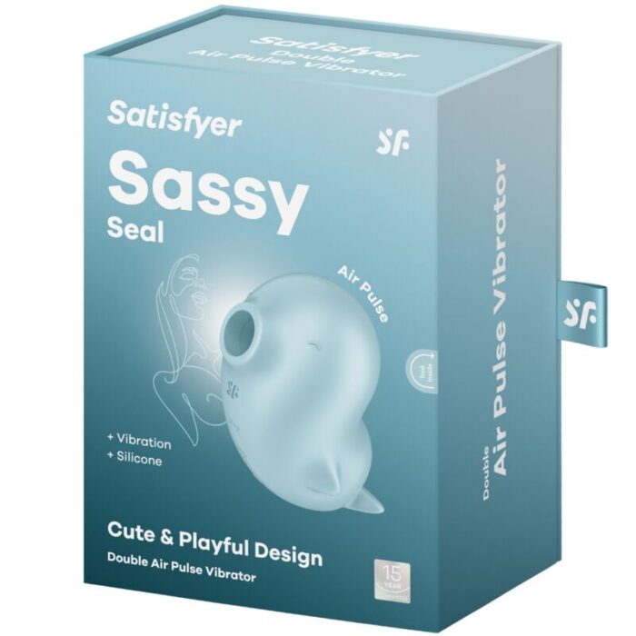 SATISFYER - SASSY SEAL ESTIMULADOR & VIBRADOR AZUL - CandyHot - Foto 6
