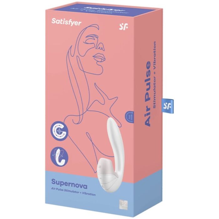 SATISFYER - SUPERNOVA ESTIMULADOR Y VIBRADOR BLANCO - CandyHot - Foto 3