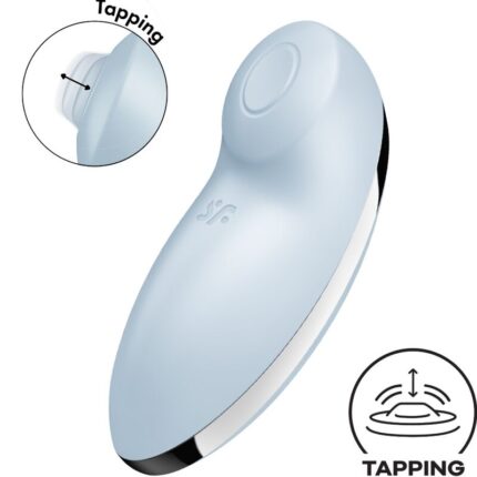 SATISFYER - TAP & CLIMAX 2 VIBRADOR & ESTIMULADOR AZUL - CandyHot - Foto 1