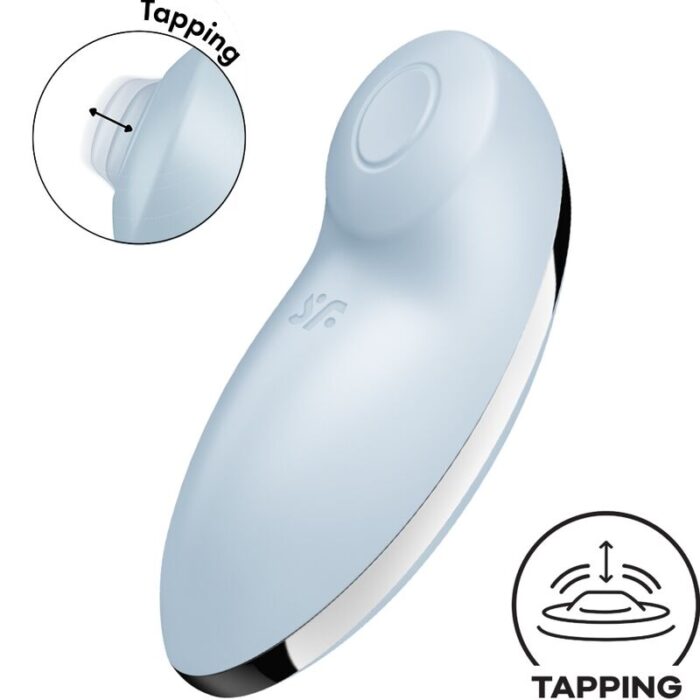 SATISFYER - TAP & CLIMAX 2 VIBRADOR & ESTIMULADOR AZUL - CandyHot - Foto 1
