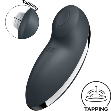 SATISFYER - TAP & CLIMAX 2 VIBRADOR & ESTIMULADOR GRIS - CandyHot - Foto 1