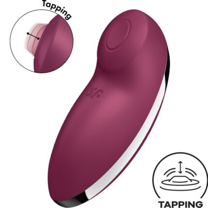 SATISFYER - TAP & CLIMAX 2 VIBRADOR & ESTIMULADOR ROJO - CandyHot - Foto 1