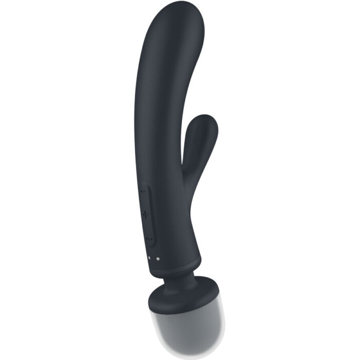 SATISFYER - TRIPLE LOVER MASAJEADOR VIBRADOR RABBIT GRIS - CandyHot - Foto 2