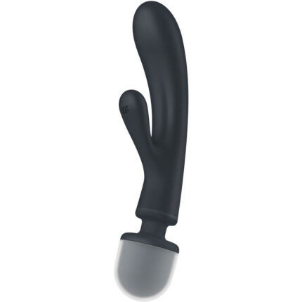 SATISFYER - TRIPLE LOVER MASAJEADOR VIBRADOR RABBIT GRIS - CandyHot - Foto 1