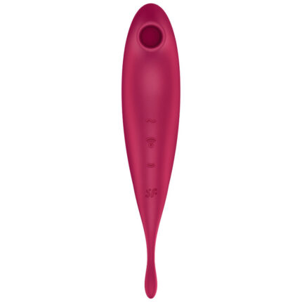 SATISFYER - TWIRLING PRO+ ESTIMULADOR Y VIBRADOR APP ROJO - CandyHot - Foto 2