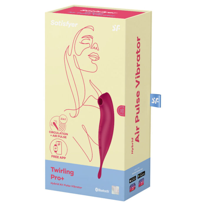 SATISFYER - TWIRLING PRO+ ESTIMULADOR Y VIBRADOR APP ROJO - CandyHot - Foto 3