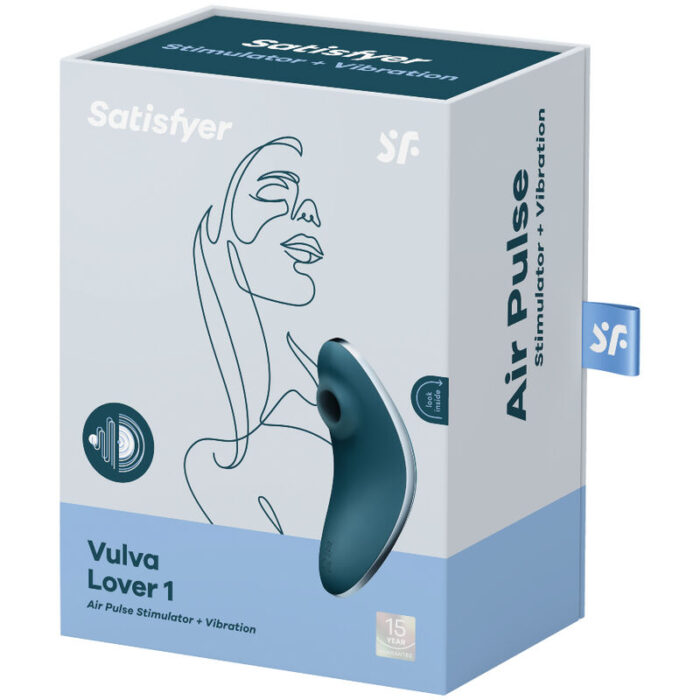 SATISFYER - VULVA LOVER 1 ESTIMULADOR Y VIBRADOR AZUL - CandyHot - Foto 4