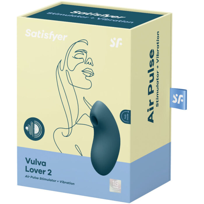 SATISFYER - VULVA LOVER 2 ESTIMULADOR Y VIBRADOR AZUL - CandyHot - Foto 4