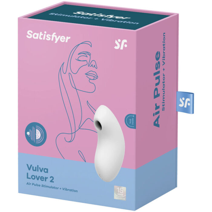 SATISFYER - VULVA LOVER 2 ESTIMULADOR Y VIBRADOR BLANCO - CandyHot - Foto 4