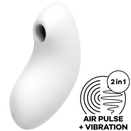 SATISFYER - VULVA LOVER 2 ESTIMULADOR Y VIBRADOR BLANCO - CandyHot - Foto 1