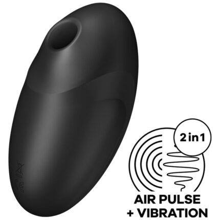 SATISFYER - VULVA LOVER 3 ESTIMULADOR Y VIBRADOR NEGRO - CandyHot - Foto 1