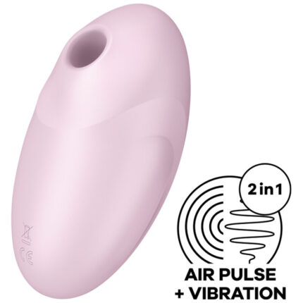 SATISFYER - VULVA LOVER 3 ESTIMULADOR Y VIBRADOR ROSA - CandyHot - Foto 1