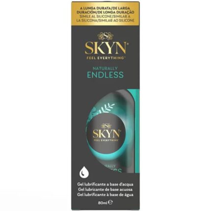 SKYN - LUBRICANTE NATURALLY ENDLESS A BASE DE AGUA 80 ML - CandyHot - Foto 1