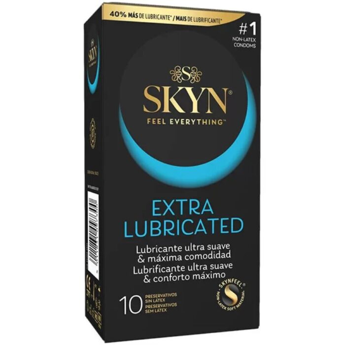 SKYN - PRESERVATIVO EXTRA LUBRICADO 10 UNIDADES - CandyHot - Foto 1