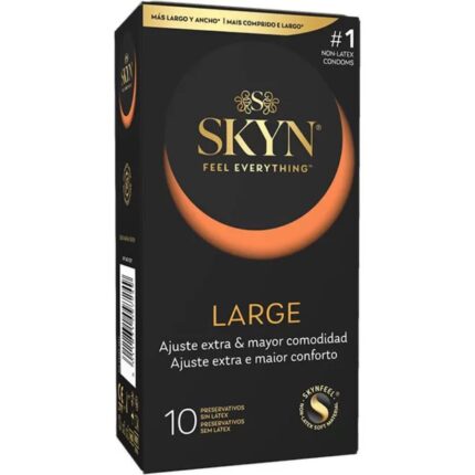 SKYN - PRESERVATIVO LARGE AJUSTE EXTRA 10 UNIDADES - CandyHot - Foto 1