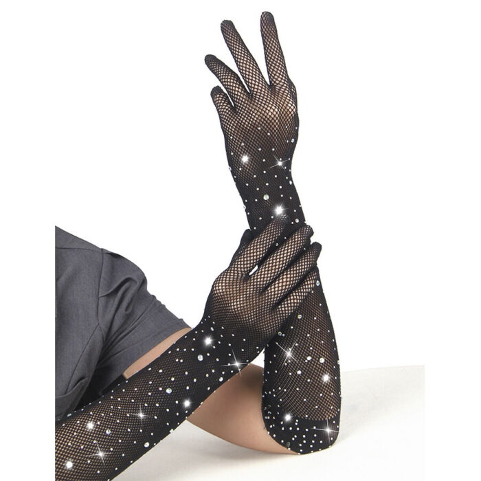 SUBBLIME - 957469 GUANTES TRANSPARENTES CON BRILLO NEGRO S/M - CandyHot - Foto 3