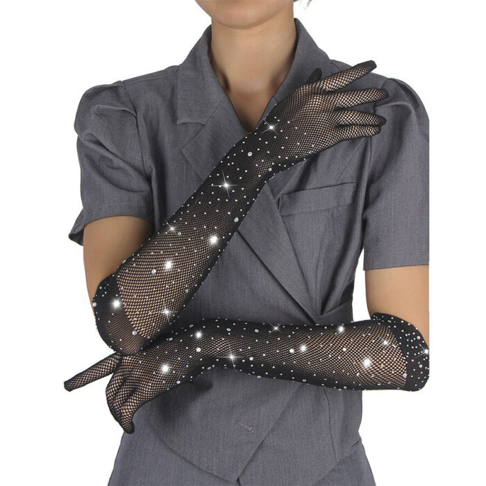 SUBBLIME - 957469 GUANTES TRANSPARENTES CON BRILLO NEGRO S/M - CandyHot - Foto 1