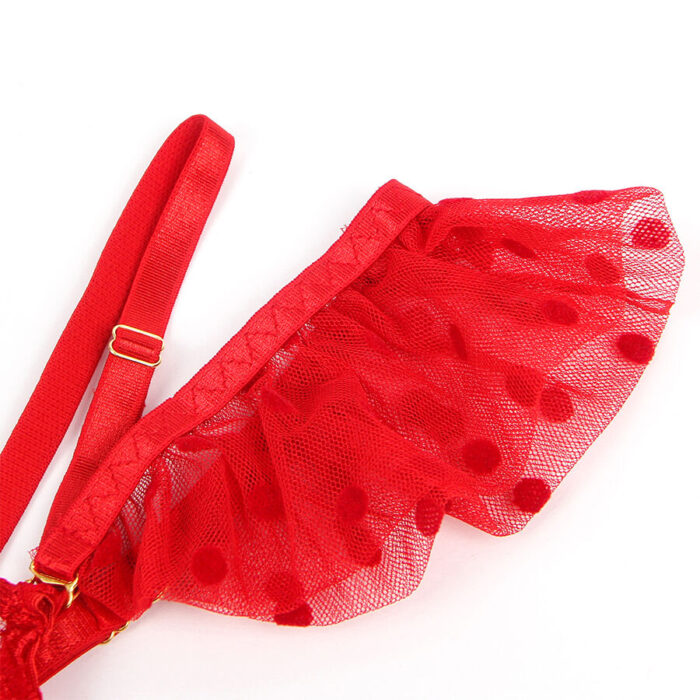 SUBBLIME - 957506 CONJUNTO SUJETADOR Y LIGA DE ENCAJE ROJO S/M - CandyHot - Foto 5