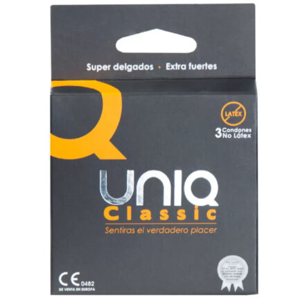 UNIQ - CLASSIC PRESERVATIVOS SIN LATEX 3 UNIDADES - CandyHot - Foto 1