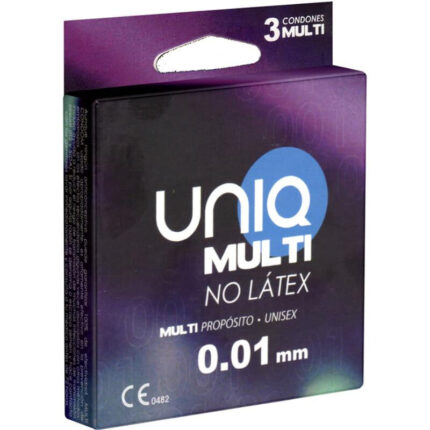 UNIQ - MULTI PRESERVATIVOS SIN LATEX 3 UNIDADES - CandyHot - Foto 1