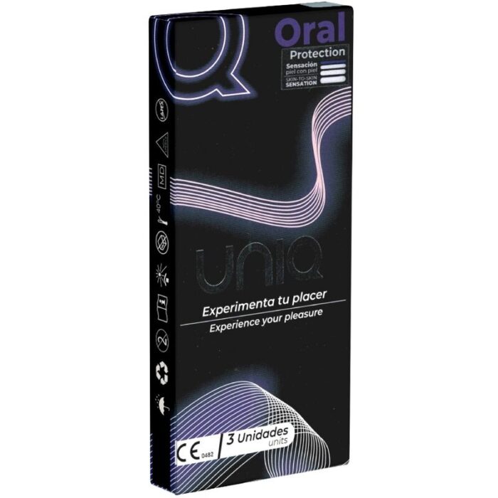UNIQ - ORAL MASK PRESERVATIVOS SIN LATEX 3 UNIDADES - CandyHot - Foto 1