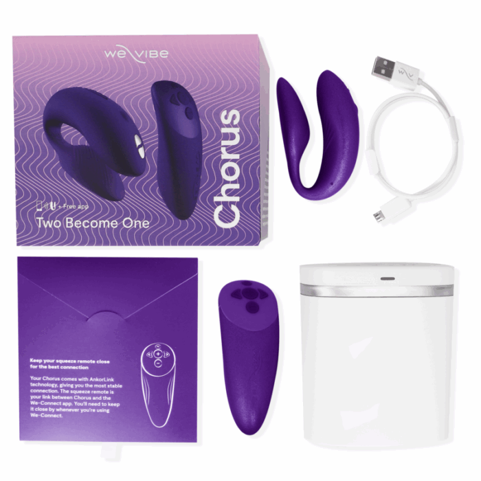 WE-VIBE - CHORUS VIBRADOR PAREJAS CON CONTROL SQUEEZE LILA - CandyHot - Foto 6