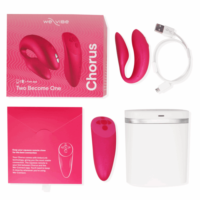 WE-VIBE - CHORUS VIBRADOR PAREJAS CON CONTROL SQUEEZE ROSA - CandyHot - Foto 6